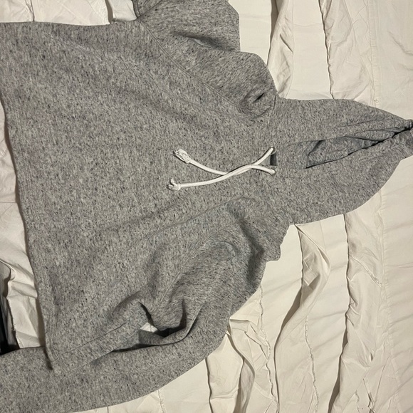 Cropped grey hoodie - Picture 2 of 2